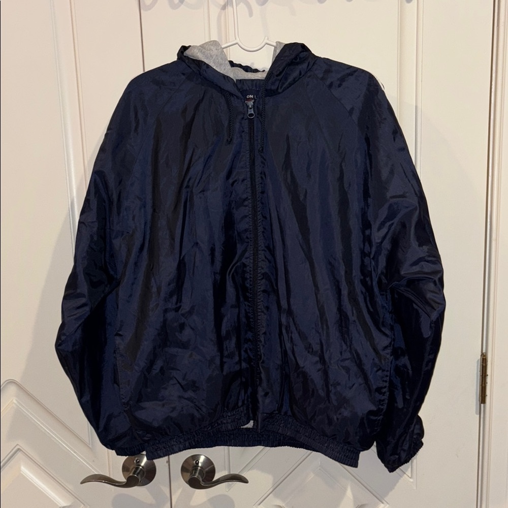 Navy Blue Hooded Jacket